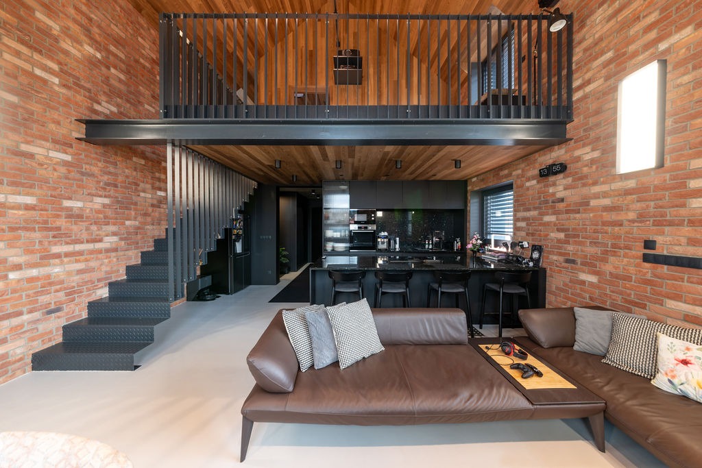 industriálny interiér lícové tehly industriálny štýl