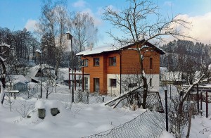 Nízkoenergetický dom v zime