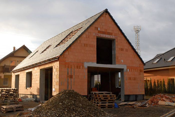 rodinný dom z tehly - stavba