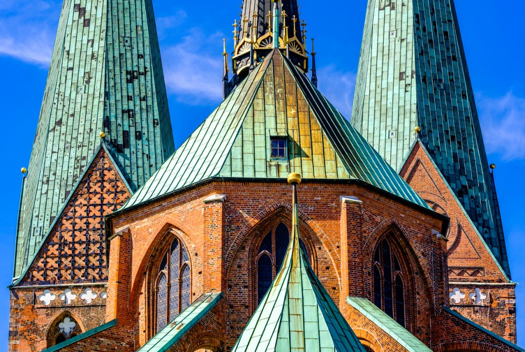 tehly historická budova tehlová architektúra Lübeck