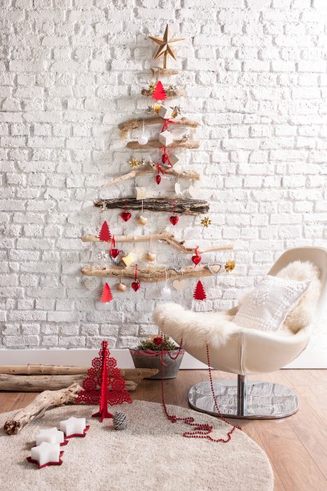 Vianočný stromček na stene