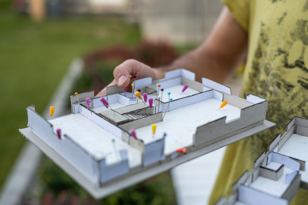 dom z tehál model domu pre nevidiaceho